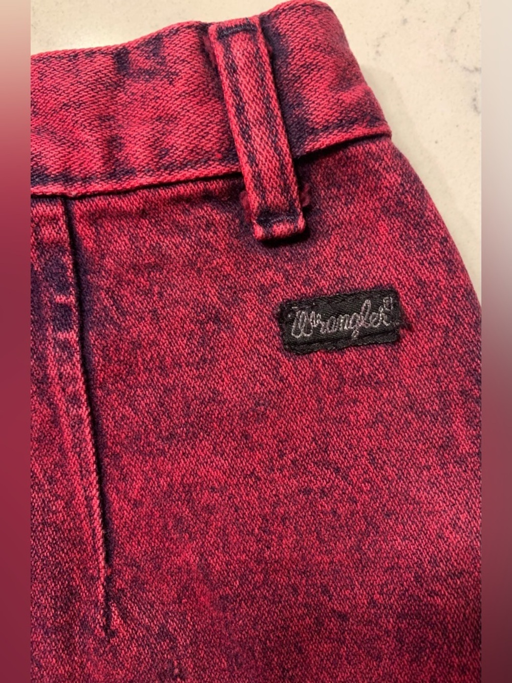 Wrangler Vintage Red Acid Wash Cotton High Rise Western Jeans 80’s-90’s - Picture 4 of 8